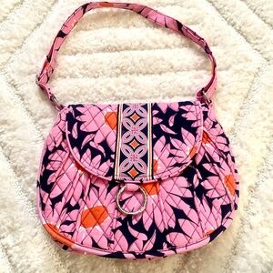 Vera Bradley Saddle Up Crossbody Purse Handbag in Call Me Coral 13x10 EUC!